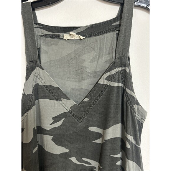 Splendid Camo Tiered Tank Dress Small Gray Charcoal Camouflage - Picture 4 of 8